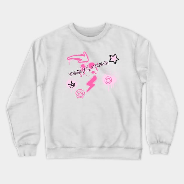 Pinkalicious in graffiti Crewneck Sweatshirt by Once Upon a Find Couture 